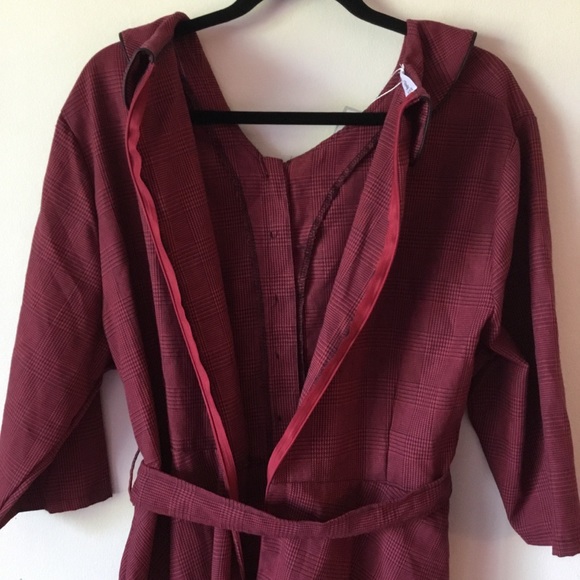 NWT Rosegal Red Houndstooth Midi Dress Plus Size - Picture 4 of 8